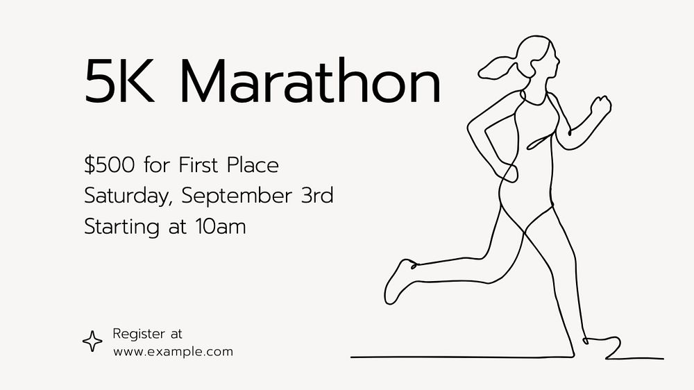 5k marathon blog banner template