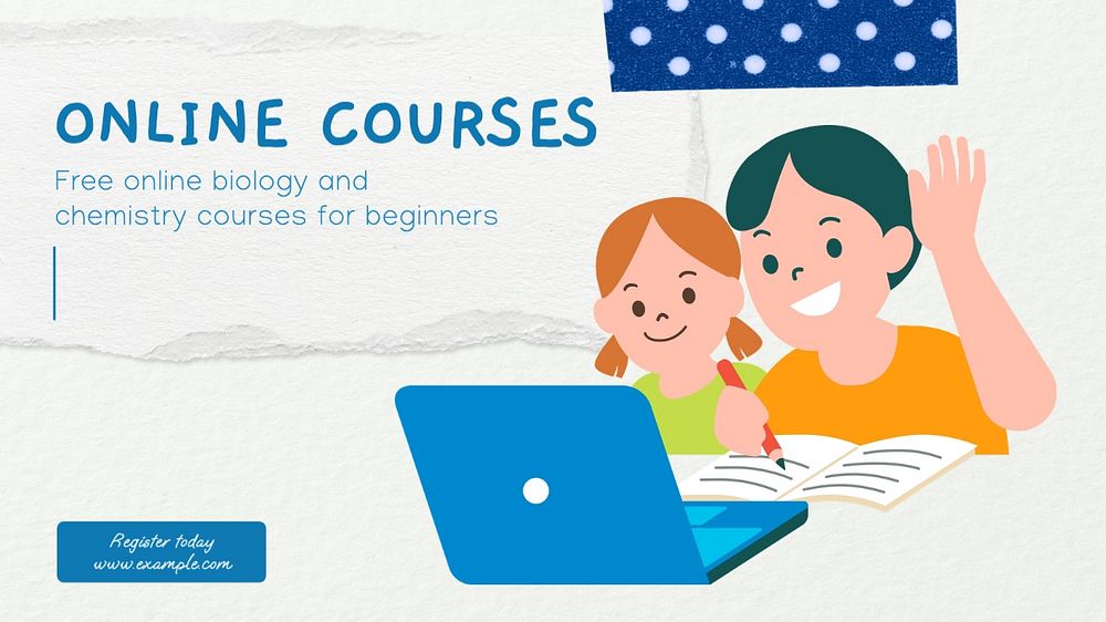 Online courses blog banner template