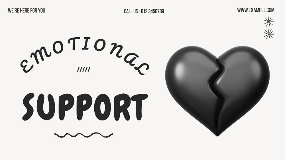 Emotional support blog banner template