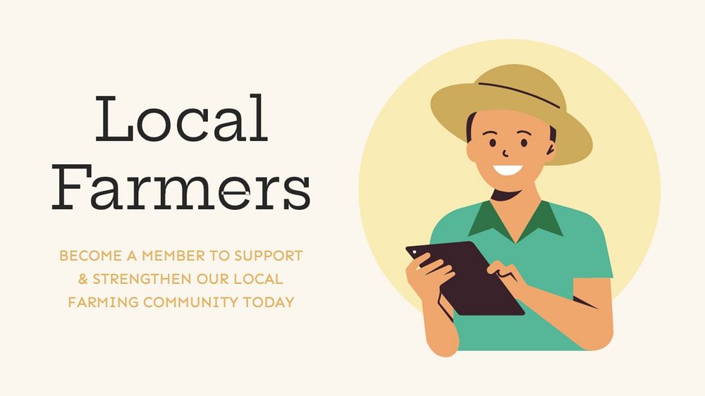 Local farmers community blog banner template