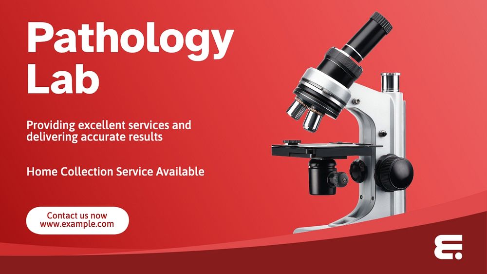 Pathology lab blog banner template, editable text