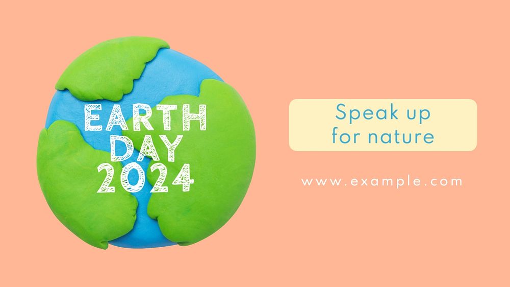 Earth day blog banner template, editable text