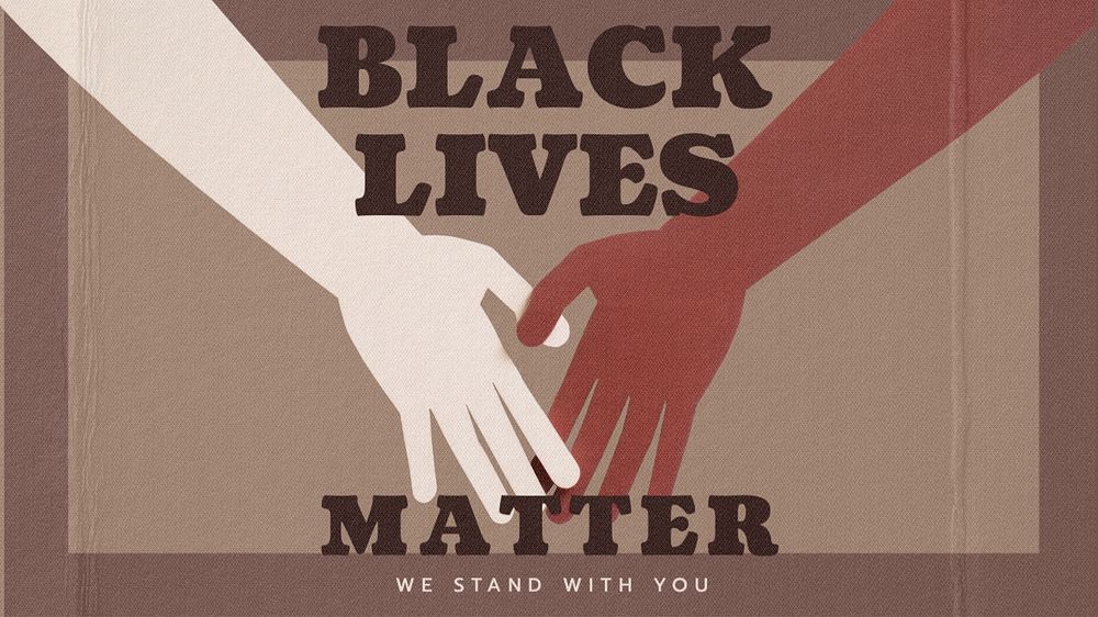 Black lives matter blog banner template, editable text