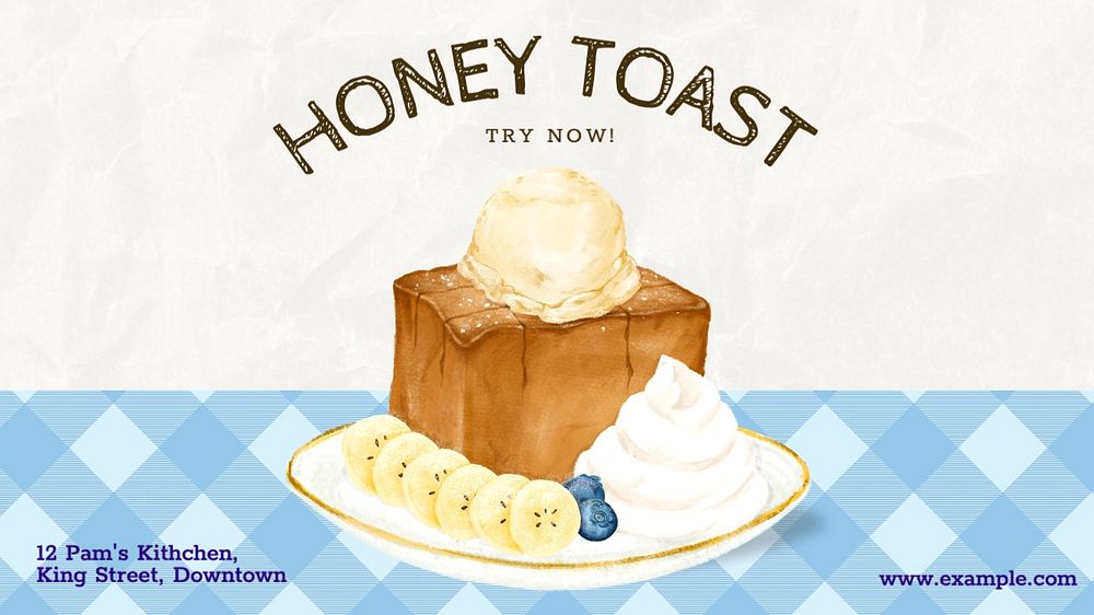 Toast blog banner template, editable text