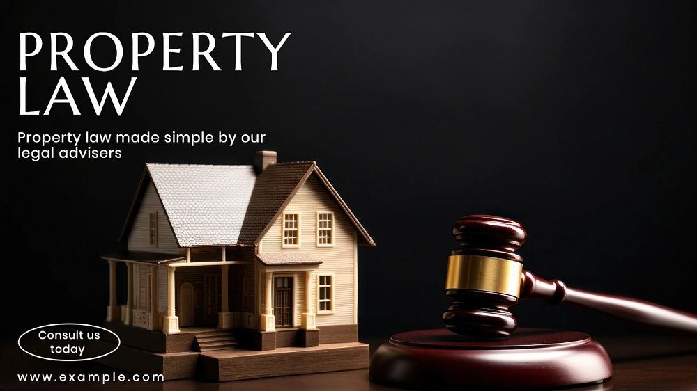 Property law blog banner template, editable text