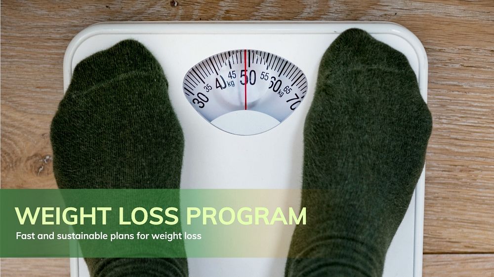 Weight loss program blog banner template, editable text