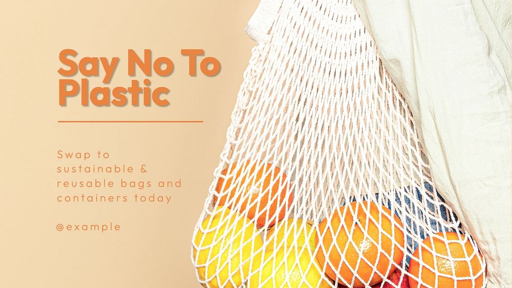 No plastic blog banner template, editable text