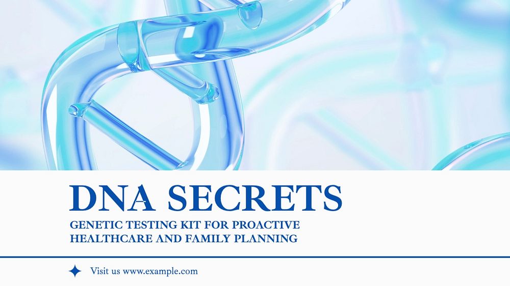 DNA secrets blog banner template, editable text