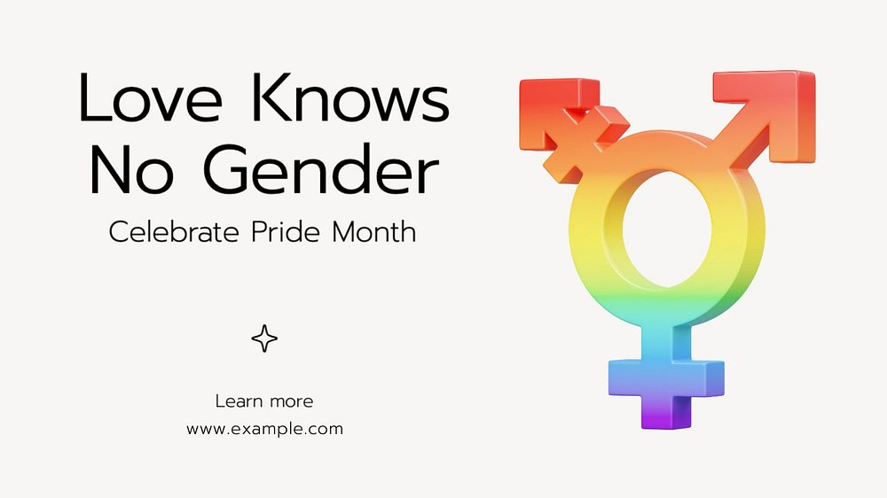 Pride month blog banner template, editable text