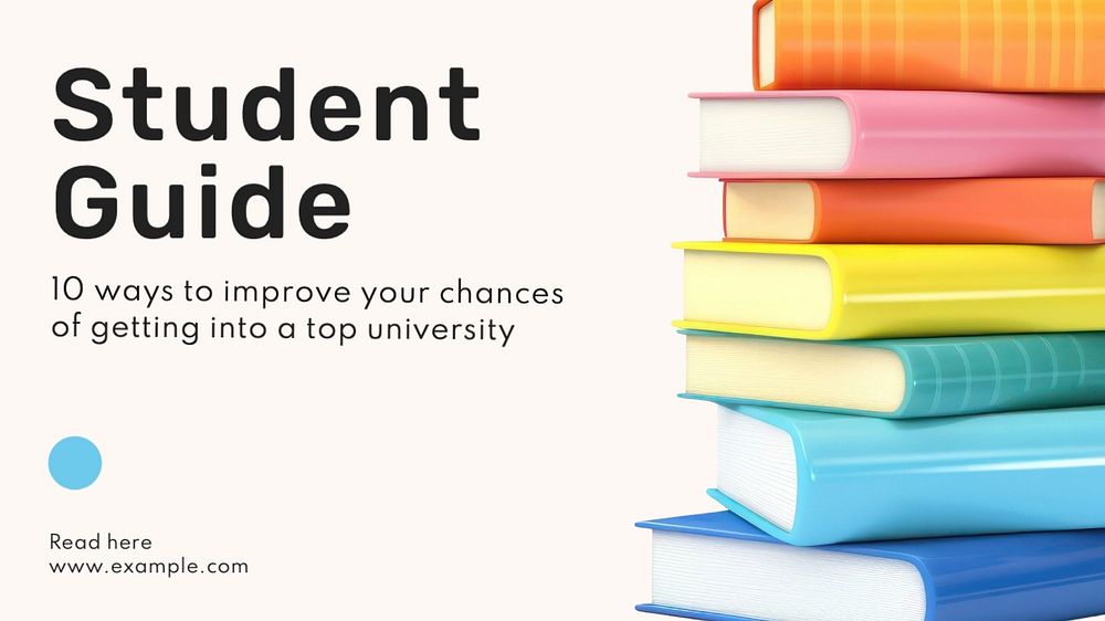 Student guide blog banner template, editable text