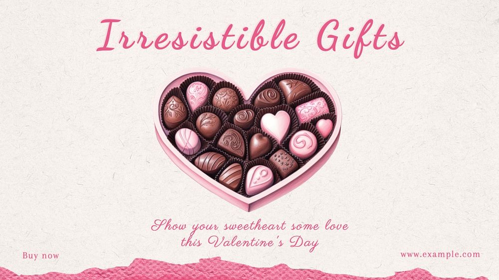 Irresistible gifts blog banner template, editable text