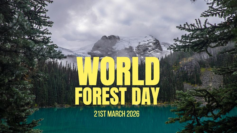 World forest day blog banner template, editable text