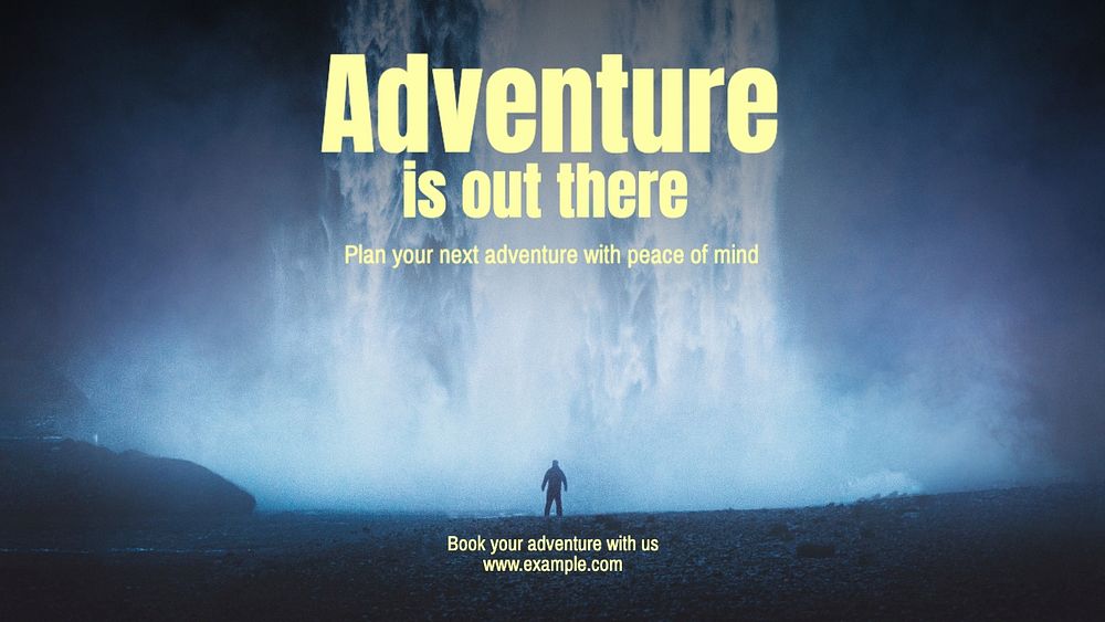 Adventure is out there blog banner template, editable text