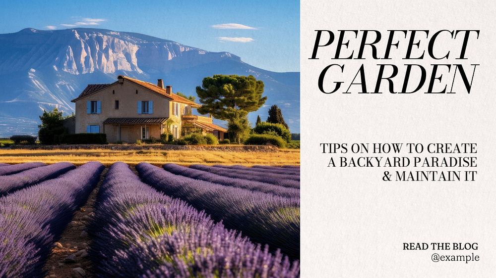 Gardening tips blog banner template, editable text