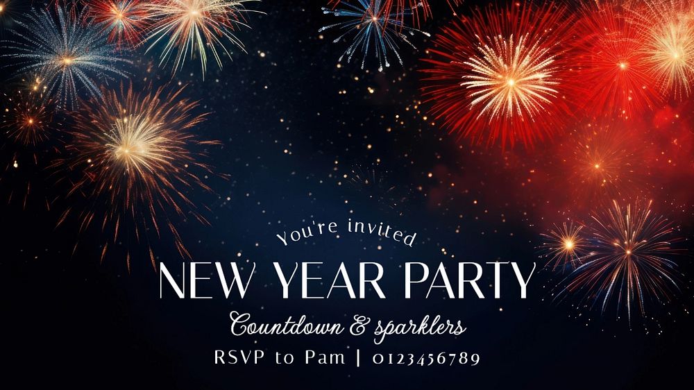 New year cheers blog banner template, editable text