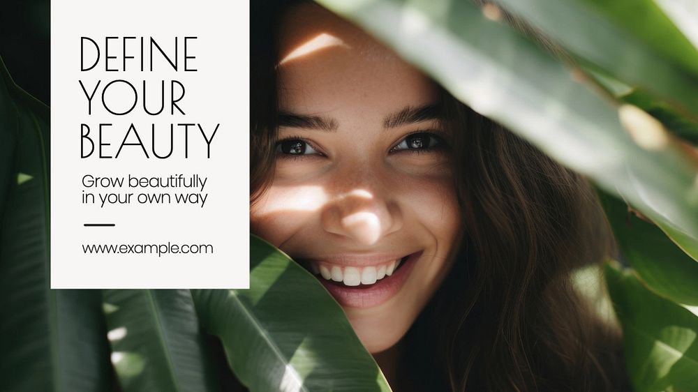 define your beauty blog banner template, editable text