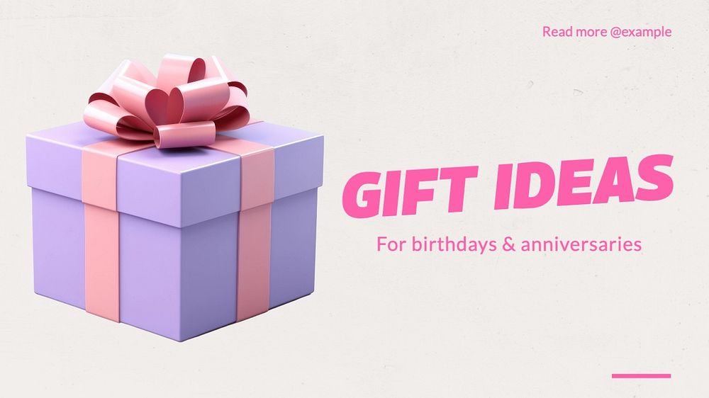 Gift ideas blog banner template