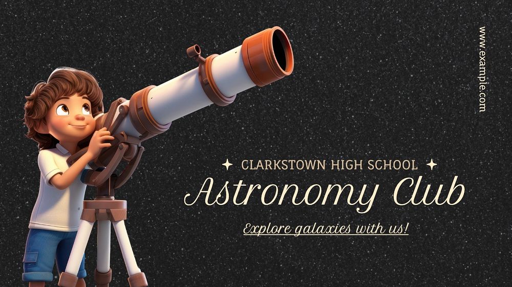 Astronomy club blog banner template