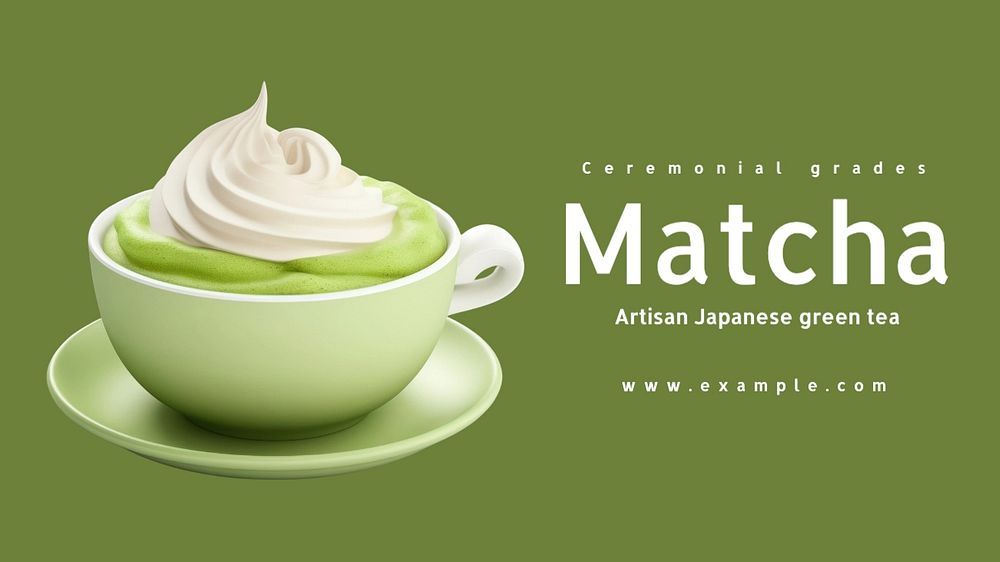 Ceremonial grade matcha blog banner template