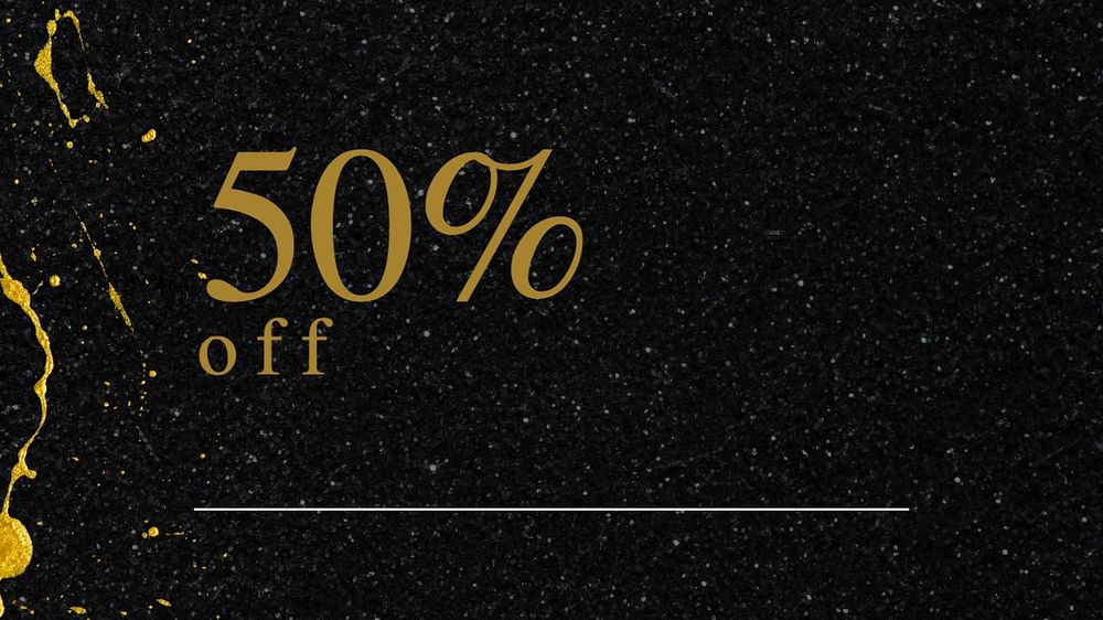 50% off blog banner template, editable text