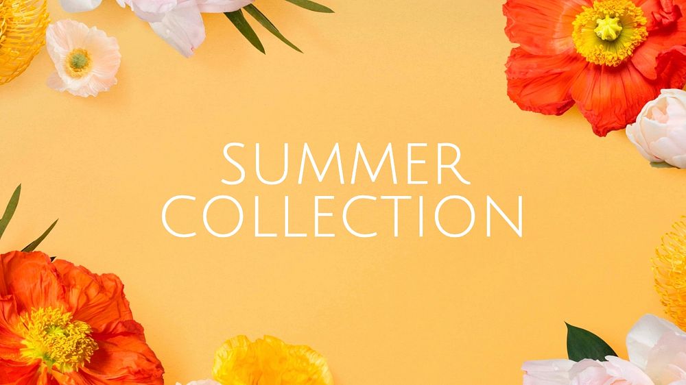 Summer collection blog banner template, editable text