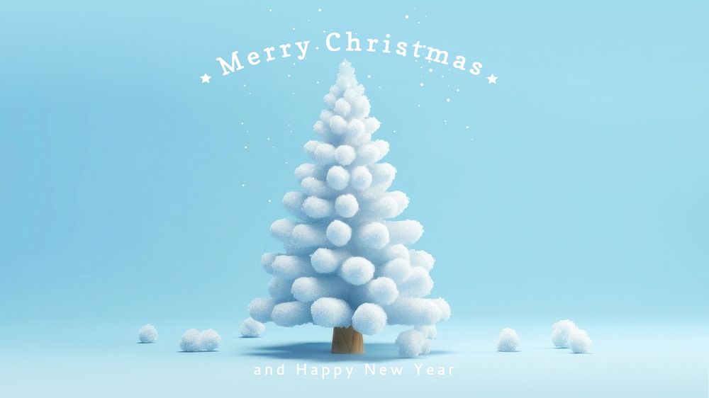 Merry Christmas blog banner template, editable text