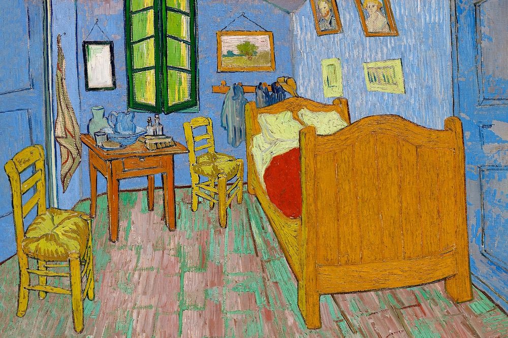 Van Gogh's editable The Bedroom, vintage illustration. Original from the Yale University Art Gallery. Remastered by rawpixel.