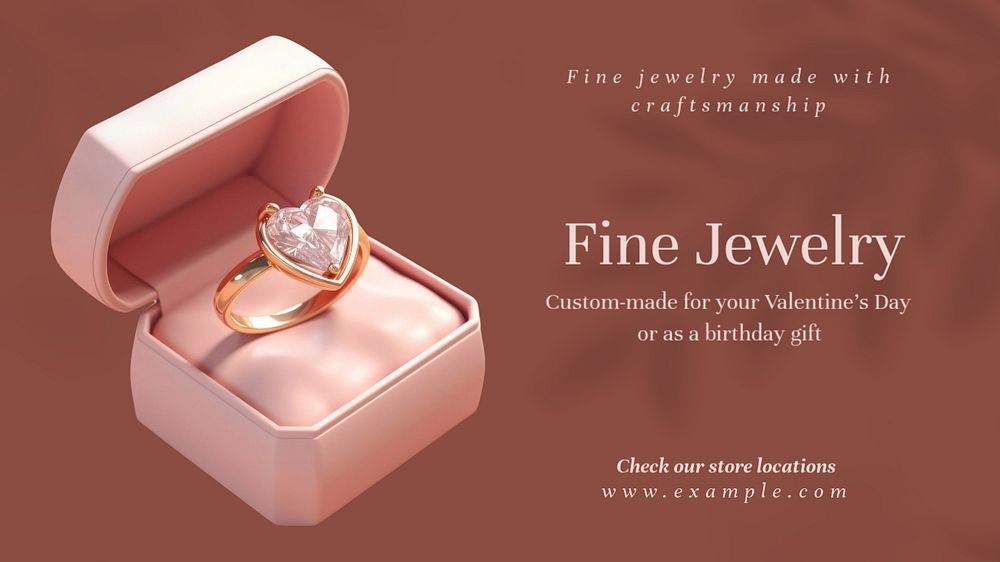 Fine jewelry blog banner template, editable text