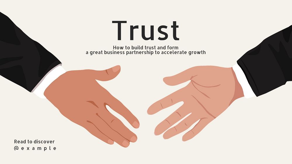 Trust blog banner template, editable text