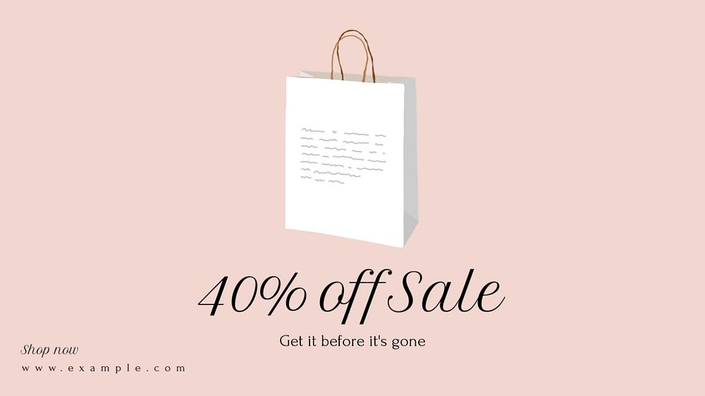 Sale blog banner template, editable text