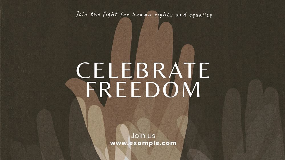 Celebrate freedom blog banner template, editable text