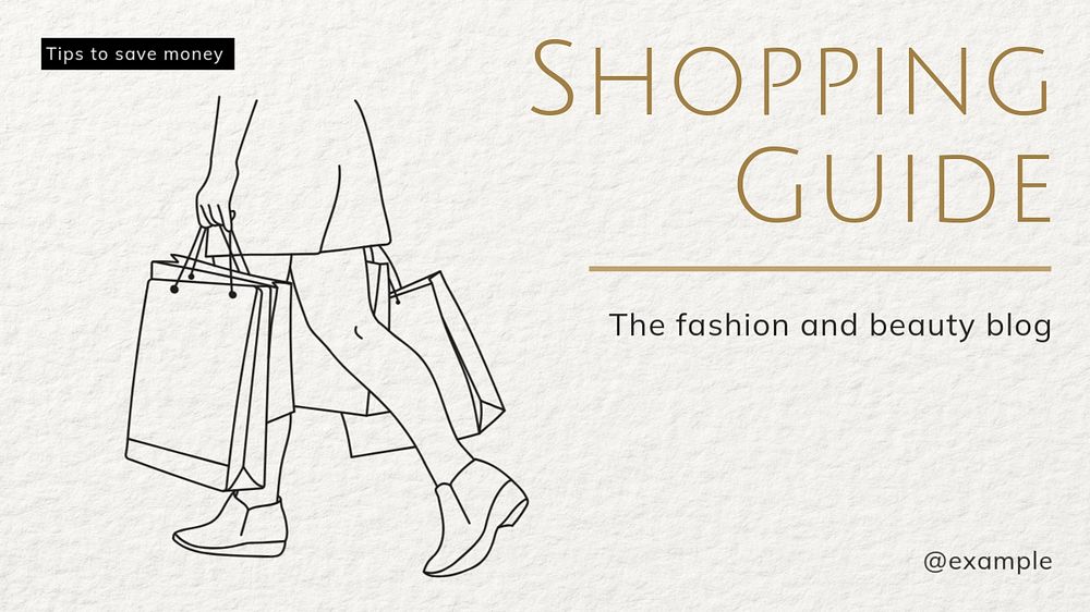 Shopping guide blog banner template, editable text