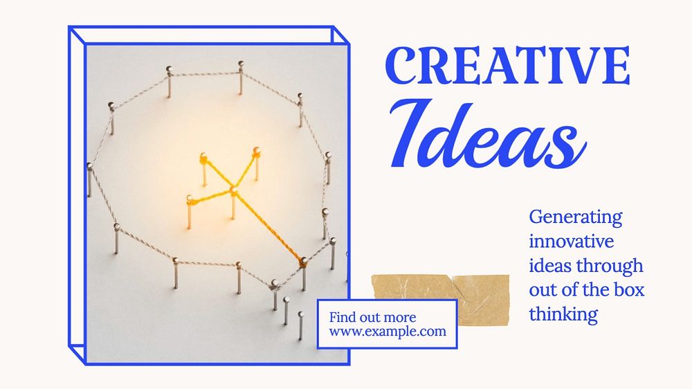 Creative ideas blog banner template, editable text