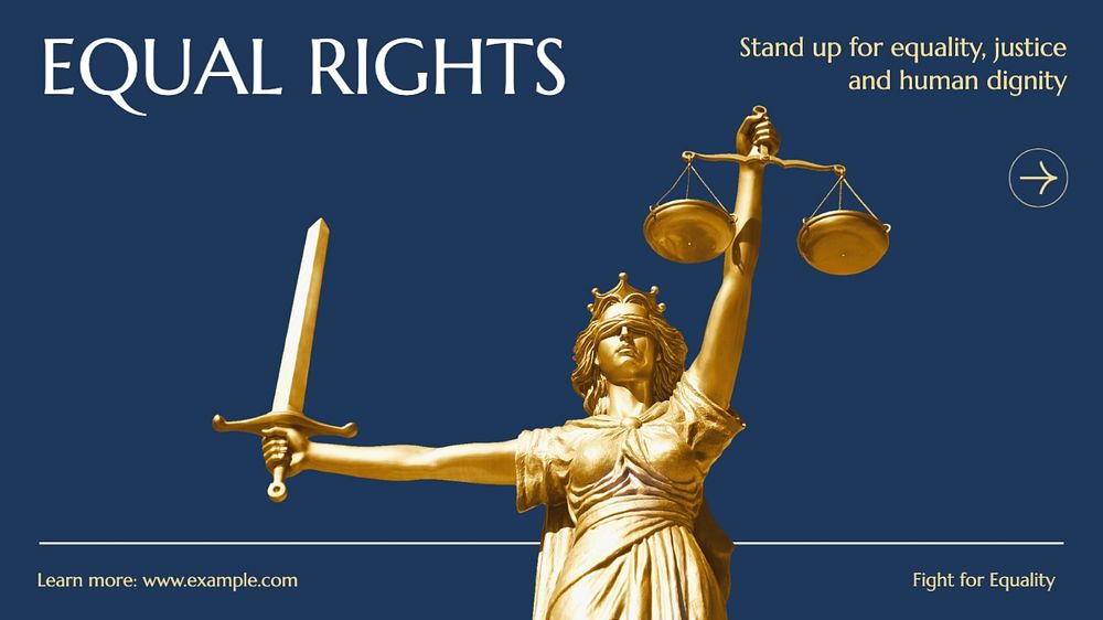 Equal rights blog banner template, editable text