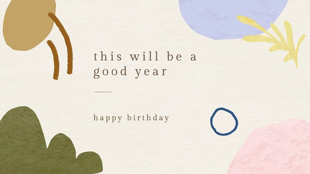 Happy birthday blog banner template, editable text