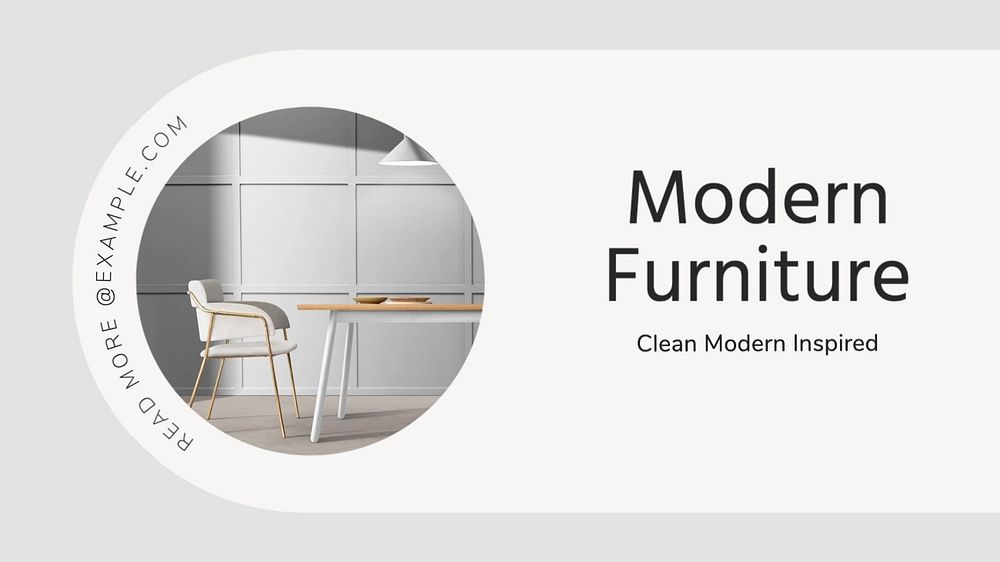 Furniture blog banner template, editable text