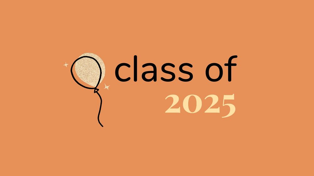 Class of 2025 blog banner template, editable text