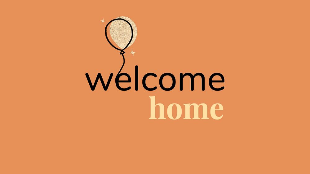 Welcome home blog banner template, editable text