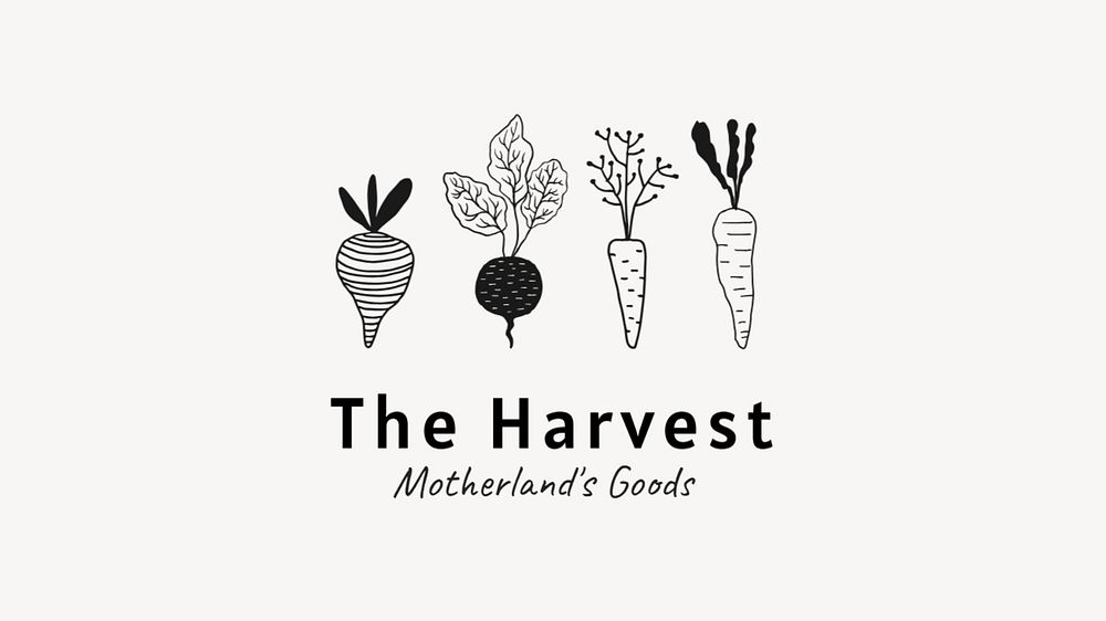 The Harvest blog banner template, editable text