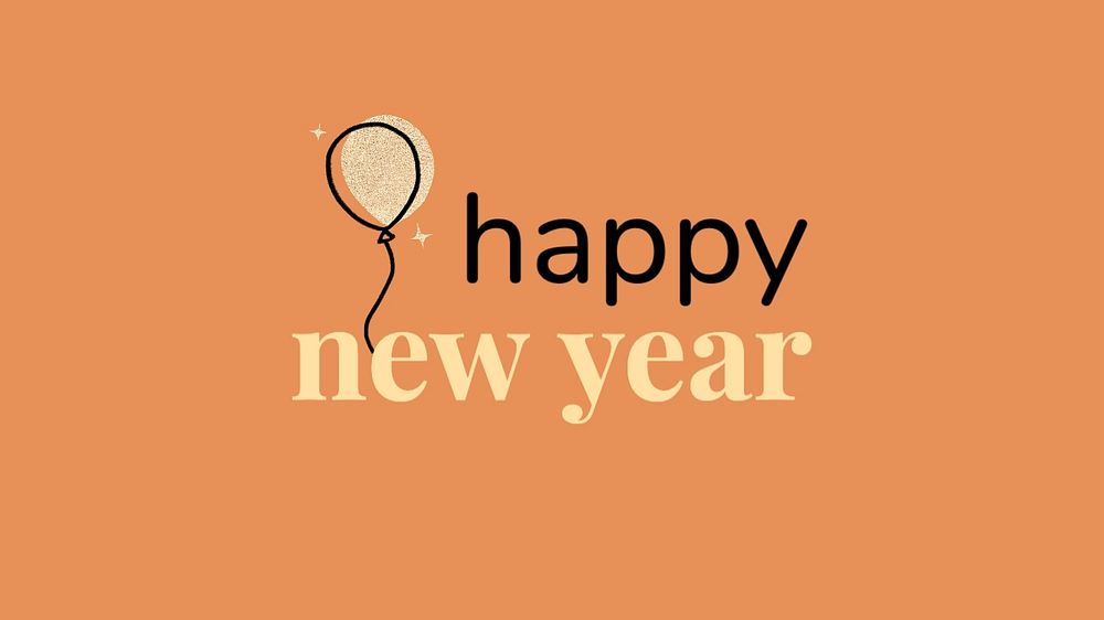 Happy New Year blog banner template, editable text