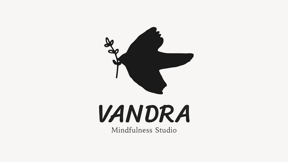 Mindfulness studio blog banner template, editable text