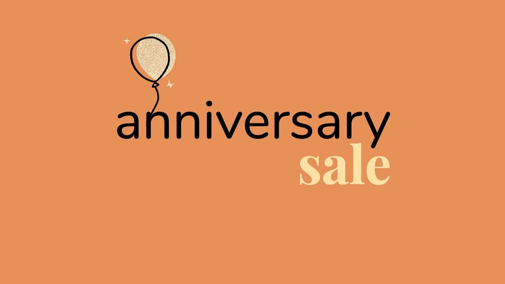 Anniversary sale blog banner template, editable text