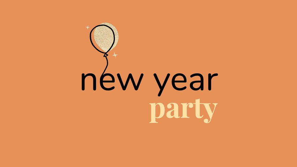 New year party blog banner template, editable text