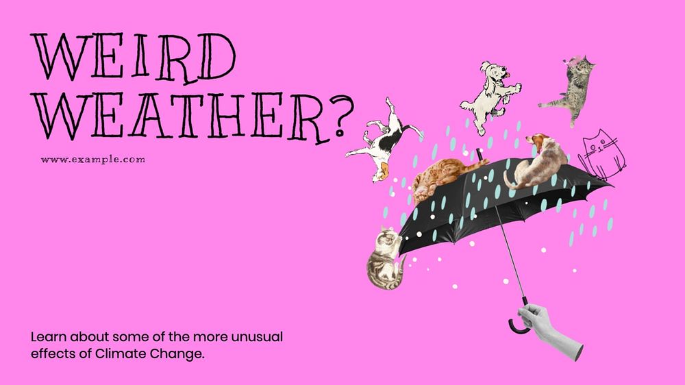 Weird weather blog banner template, editable text