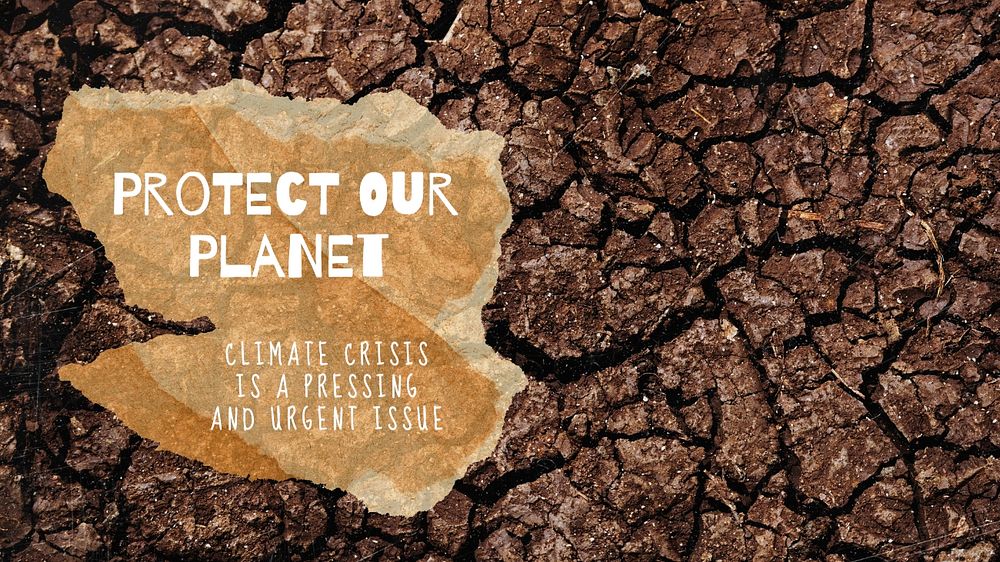 Protect our planet blog banner template, editable text