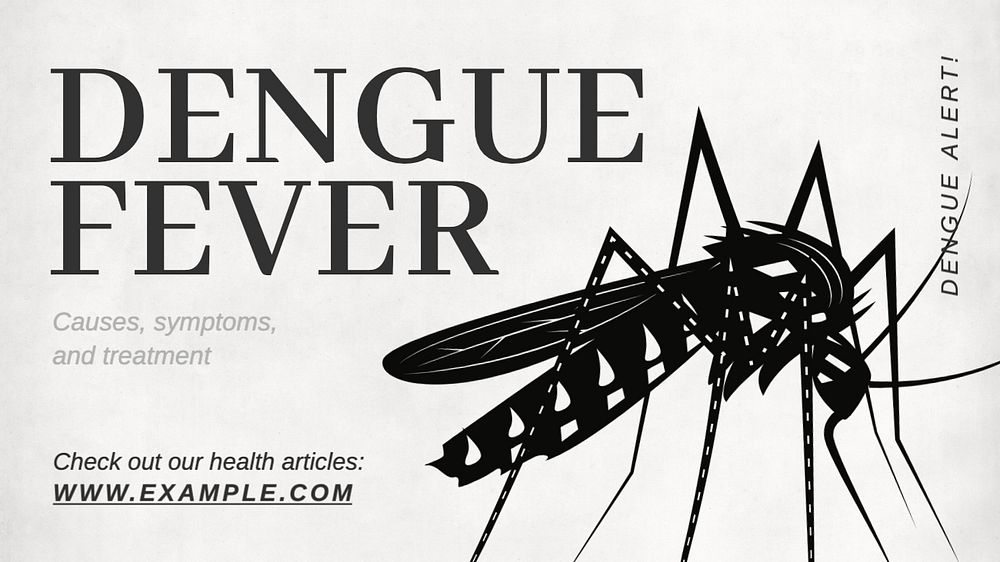 Dengue fever blog banner template, editable text