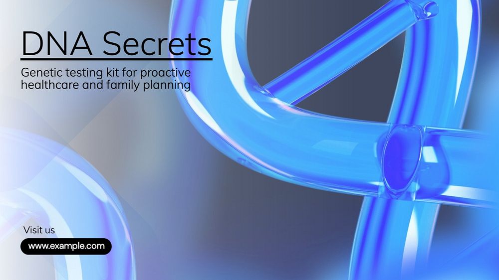 DNA secrets blog banner template, editable text