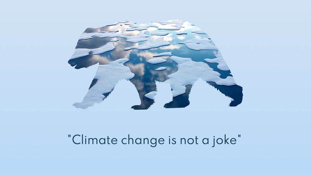 Climate change quote blog banner template, editable text