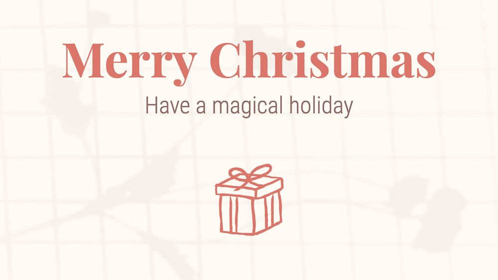 Merry Christmas blog banner template, editable text