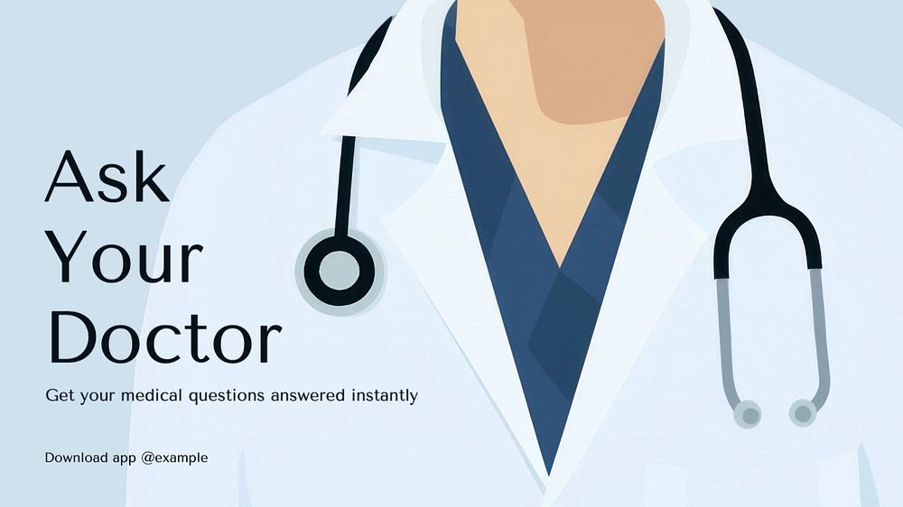 Ask your doctor blog banner template, editable text